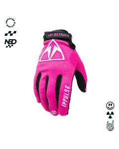 IMPULSE NEO pink motocross gloves, thin palm and flexible back Impulse Racing