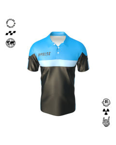 Polo personnalisable Impulse Line, graphisme lignes &eacute;pur&eacute;es