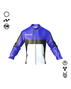 Veste softshell personnalisable Impulse Factory, graphisme allure paddock
