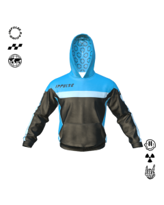 Sweat &agrave; capuche personnalisable Impulse Line, graphisme lignes &eacute;pur&eacute;es
