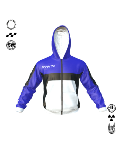 Sweat zipp&eacute; personnalisable Impulse Factory, graphisme allure paddock
