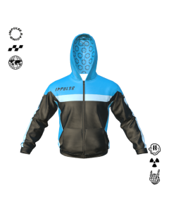 Sweat zipp&eacute; personnalisable Impulse Line, graphisme lignes &eacute;pur&eacute;es