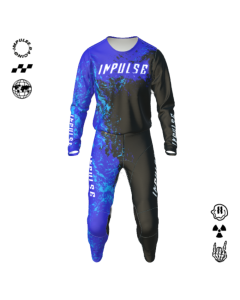 Tenue de motocross personnalisable IMPULSE SPLIT, maillot et pantalon Impulse Racing